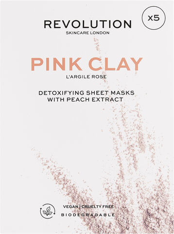 Revolution Skincare Biodegradable Detoxifying Pink Clay Shee
