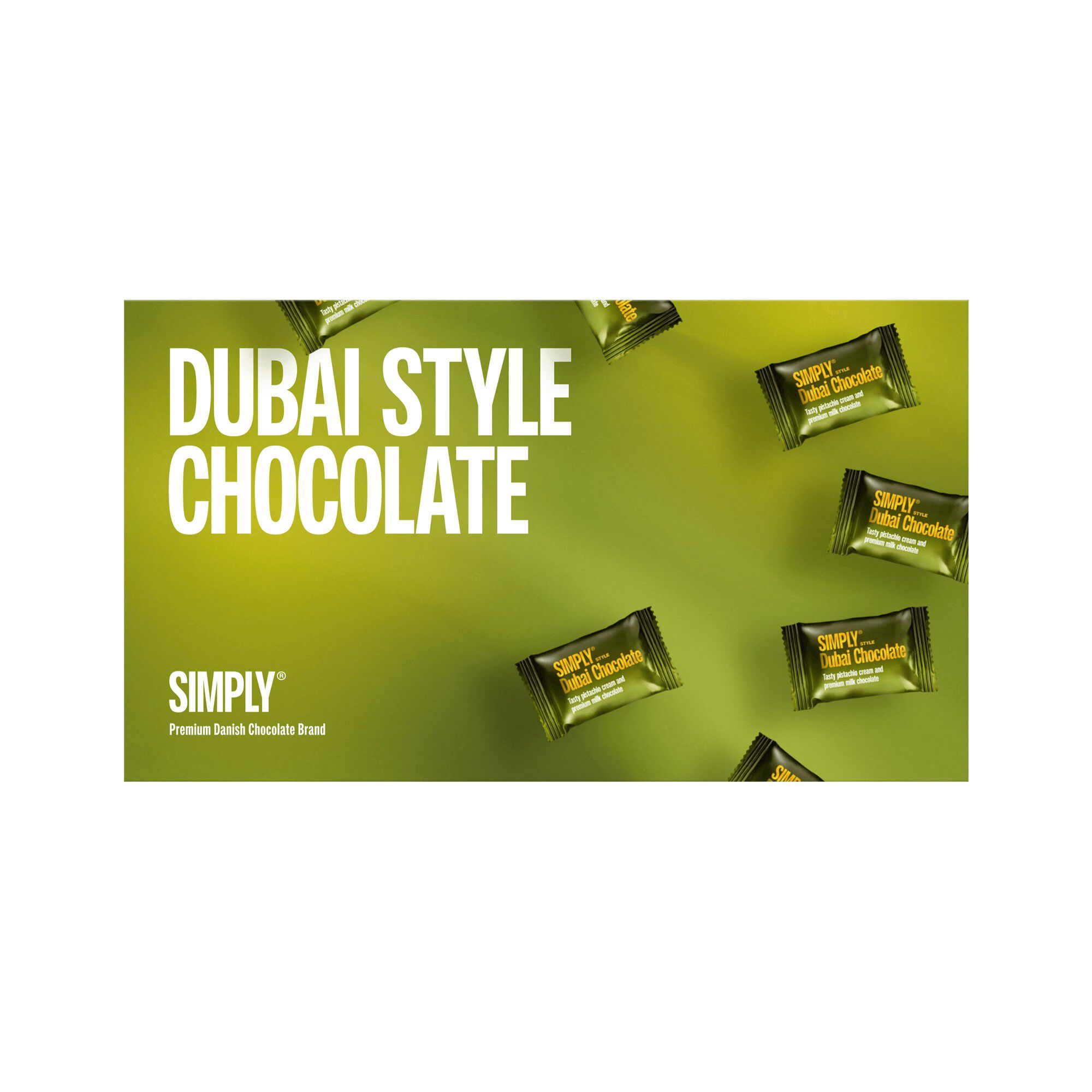 Simply&reg; DUBAI STYLE CHOCOLATE chokolade&aelig;ske (150g)