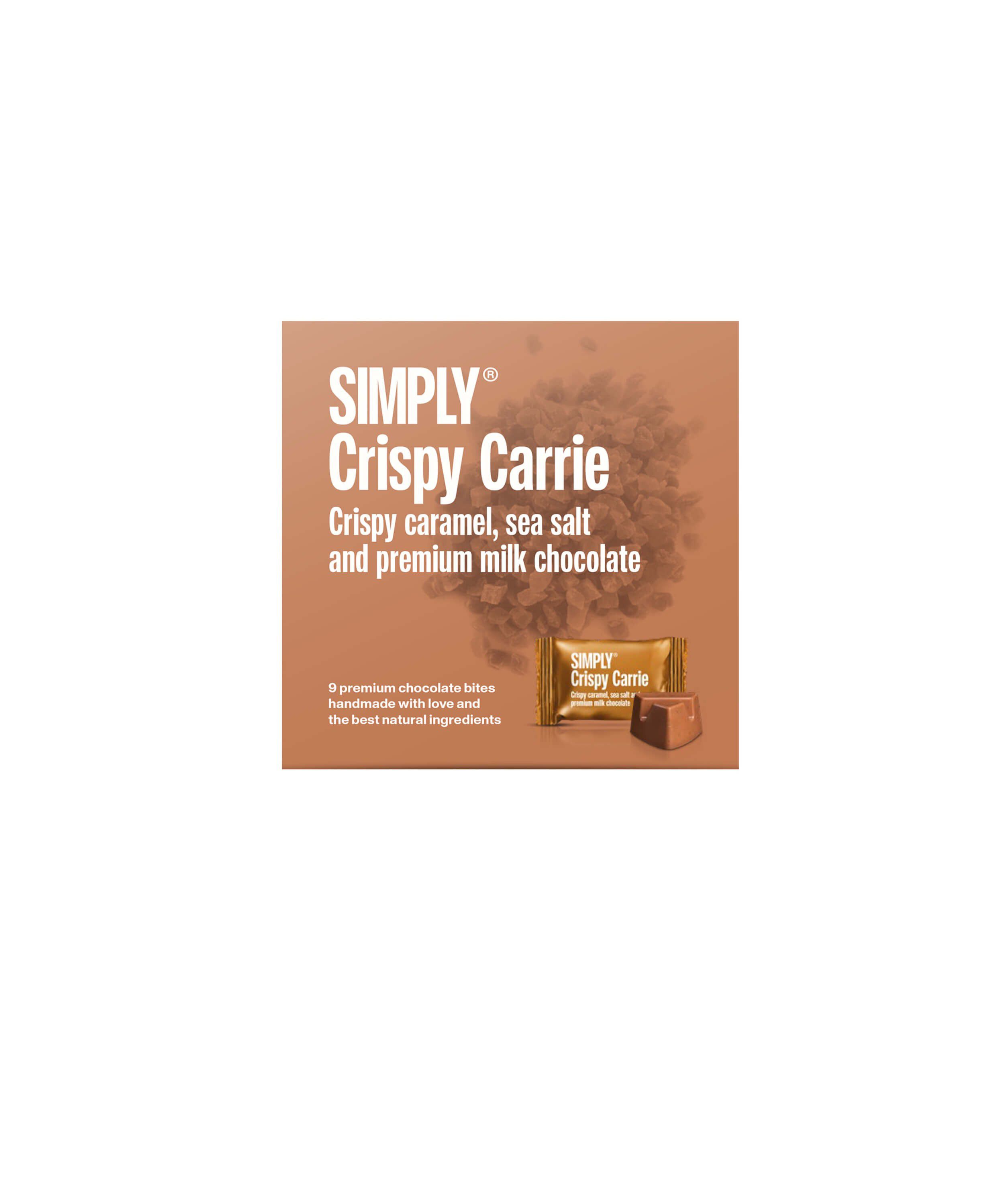 Simply&reg; CRISPY CARRIE chokolade&aelig;ske (90g)