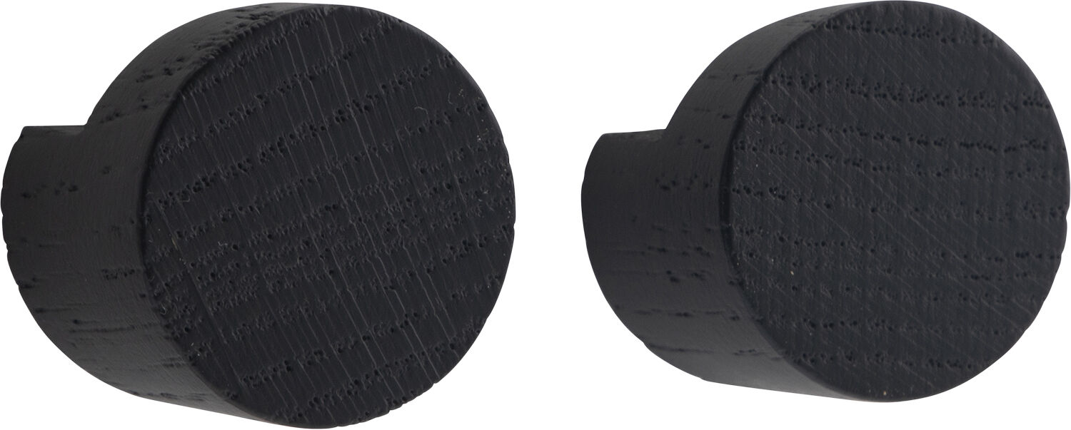 Wood knot, Black, 2 pcs