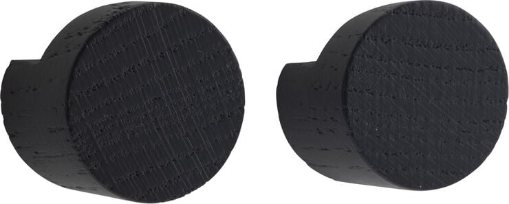 Wood knot, Black, 2 pcs