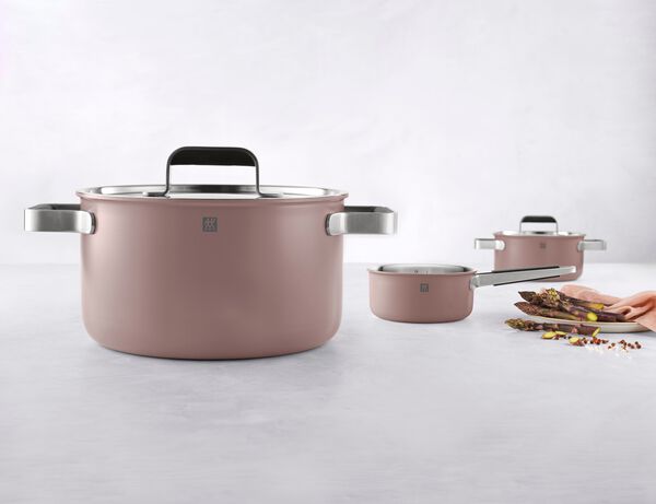 Gryde- og pandesæt, 3-dele, 18/10 rustfrit stål