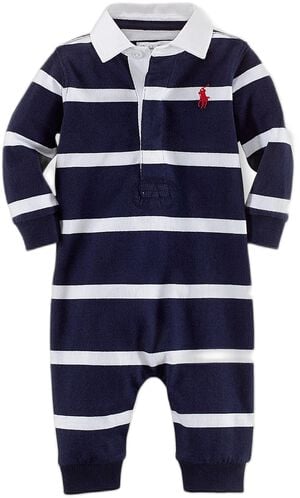Striped Cotton Jersey Rugby Coverall