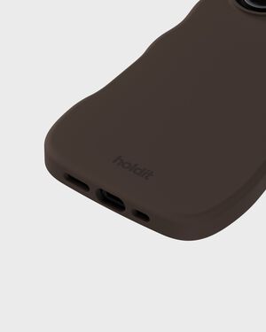 Wavy Case Silicone MagSafe Cpt. IPH 17 Chocolate