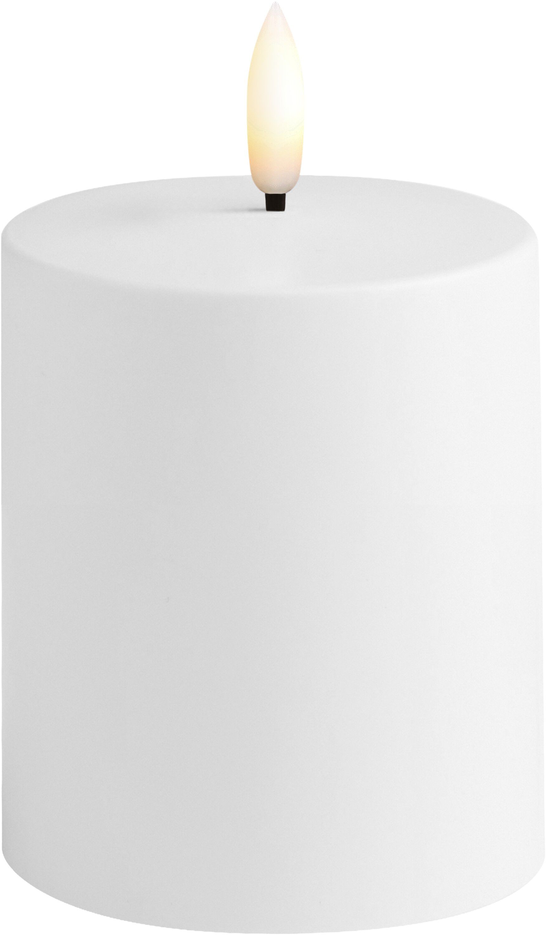 MM LED outdoor candle, White, 78x100 mm