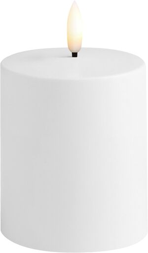MM LED outdoor candle, White, 78x100 mm