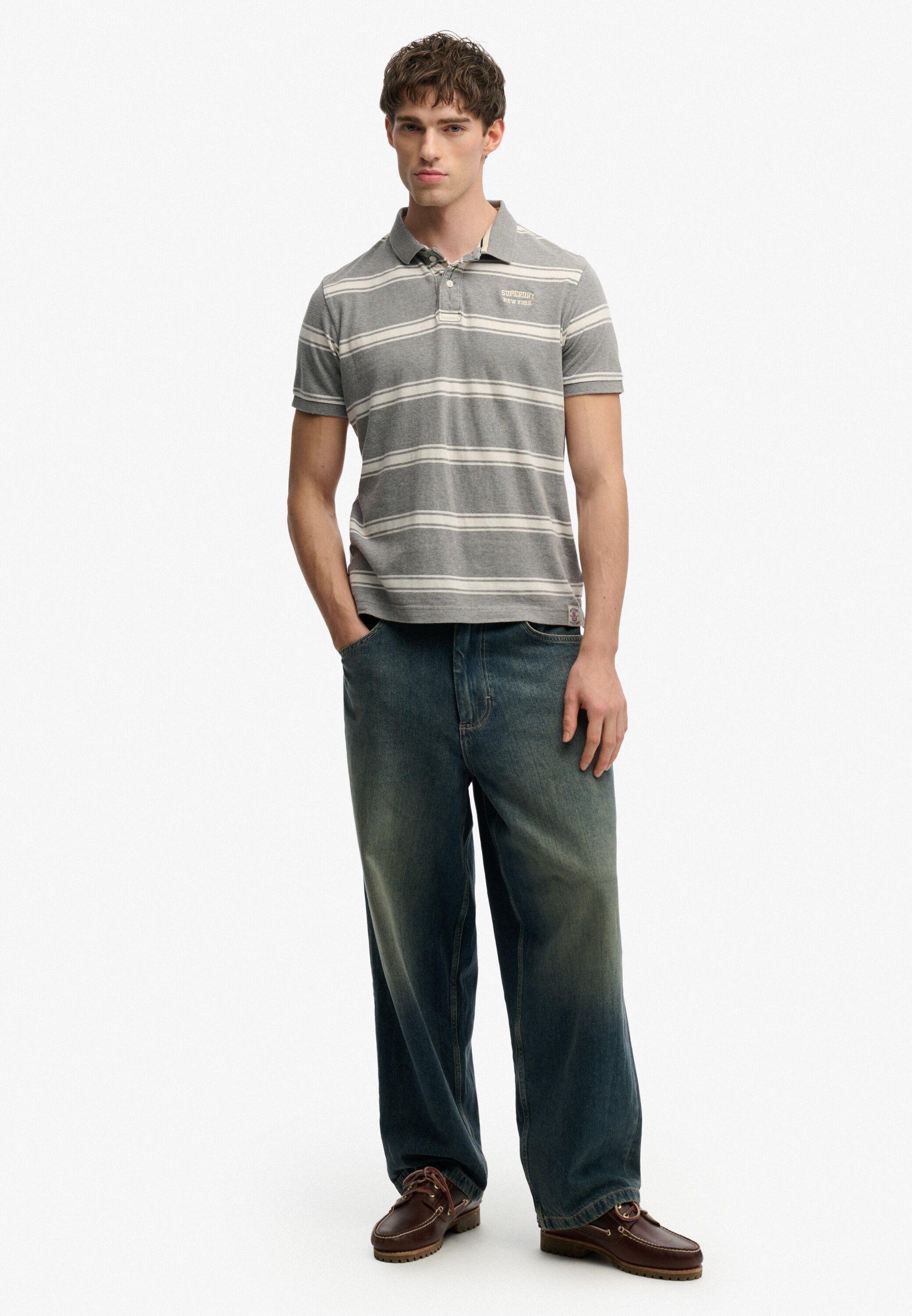 VINTAGE STRIPE JERSEY POLO