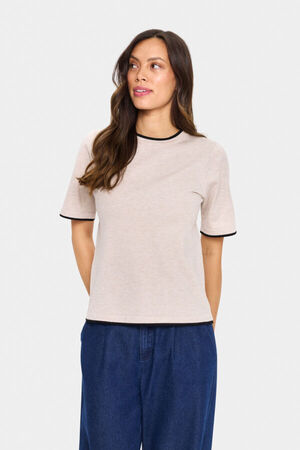 MilaSZ Contrast Stripe SS Pullover