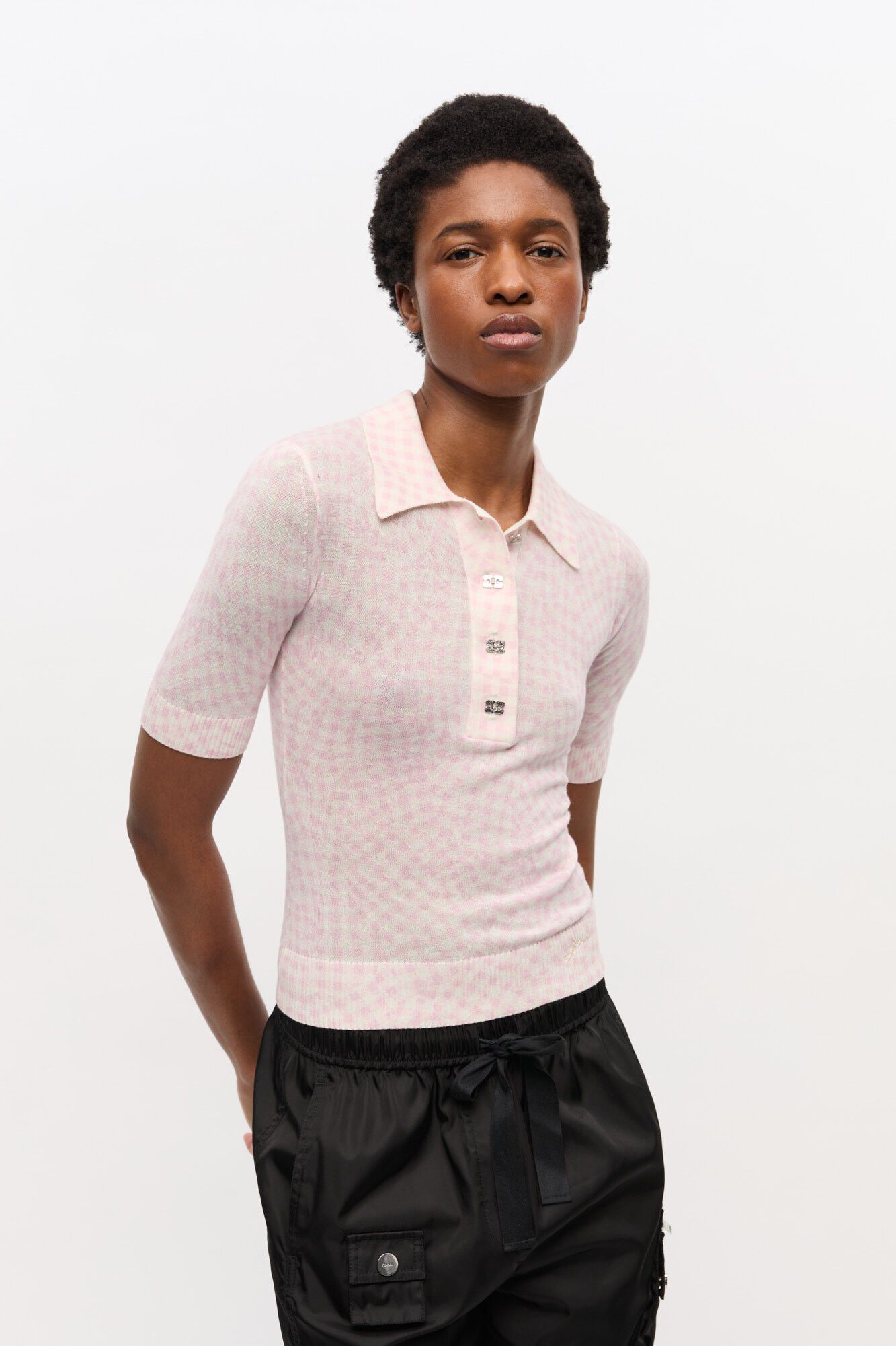 Sheer Cotton Printed Polo