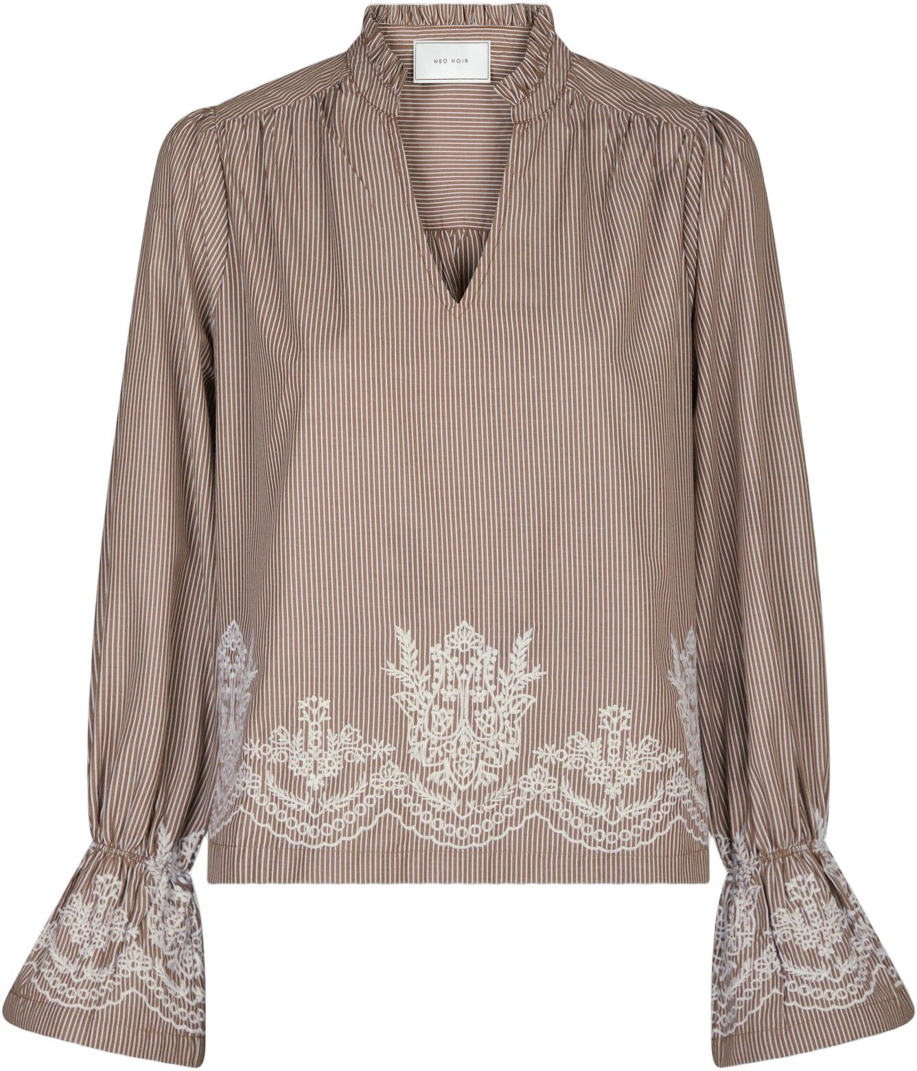 Amara Striped Emb Blouse