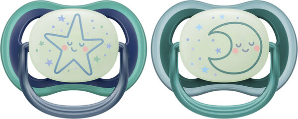 Philips Avent Ultra air sut - Pakke med2 - 6-18m night