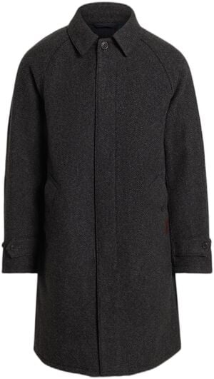 BRKN TWLL WOOL BLND-WVN-COAT