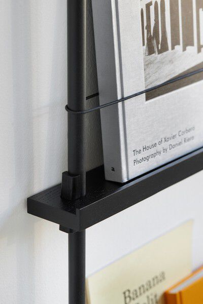 Box set, Magazine Shelving MS.115. 1, Black shelves, Black le