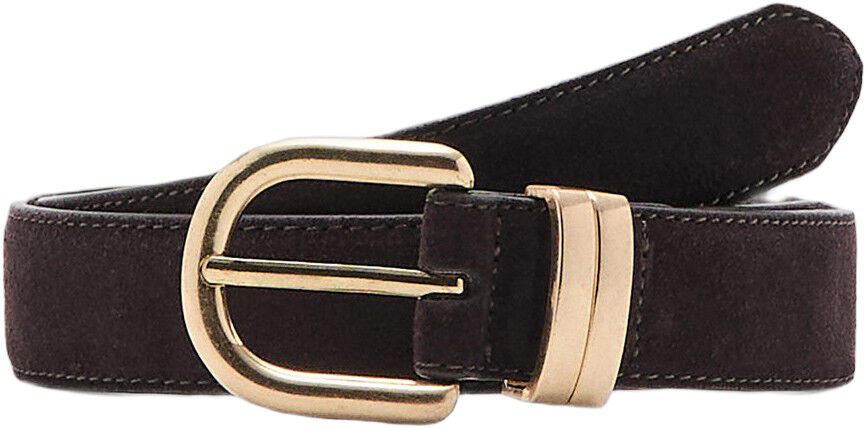 Suede leather belt