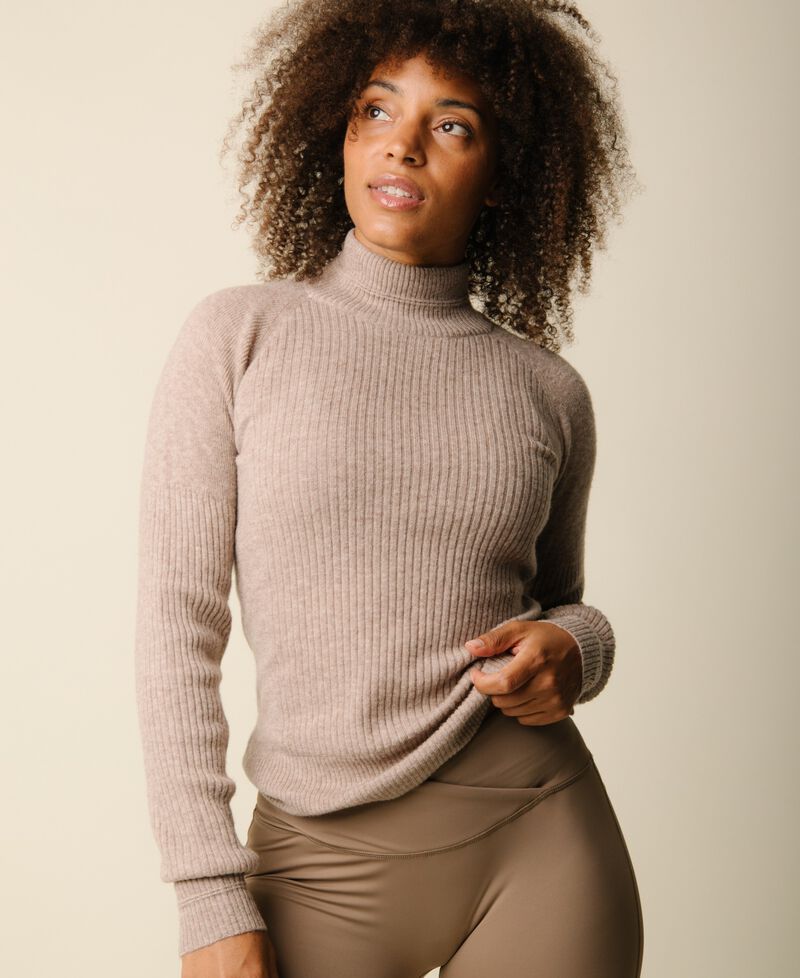Vilda Turtleneck Cashmere Blend Sweater - Hazel