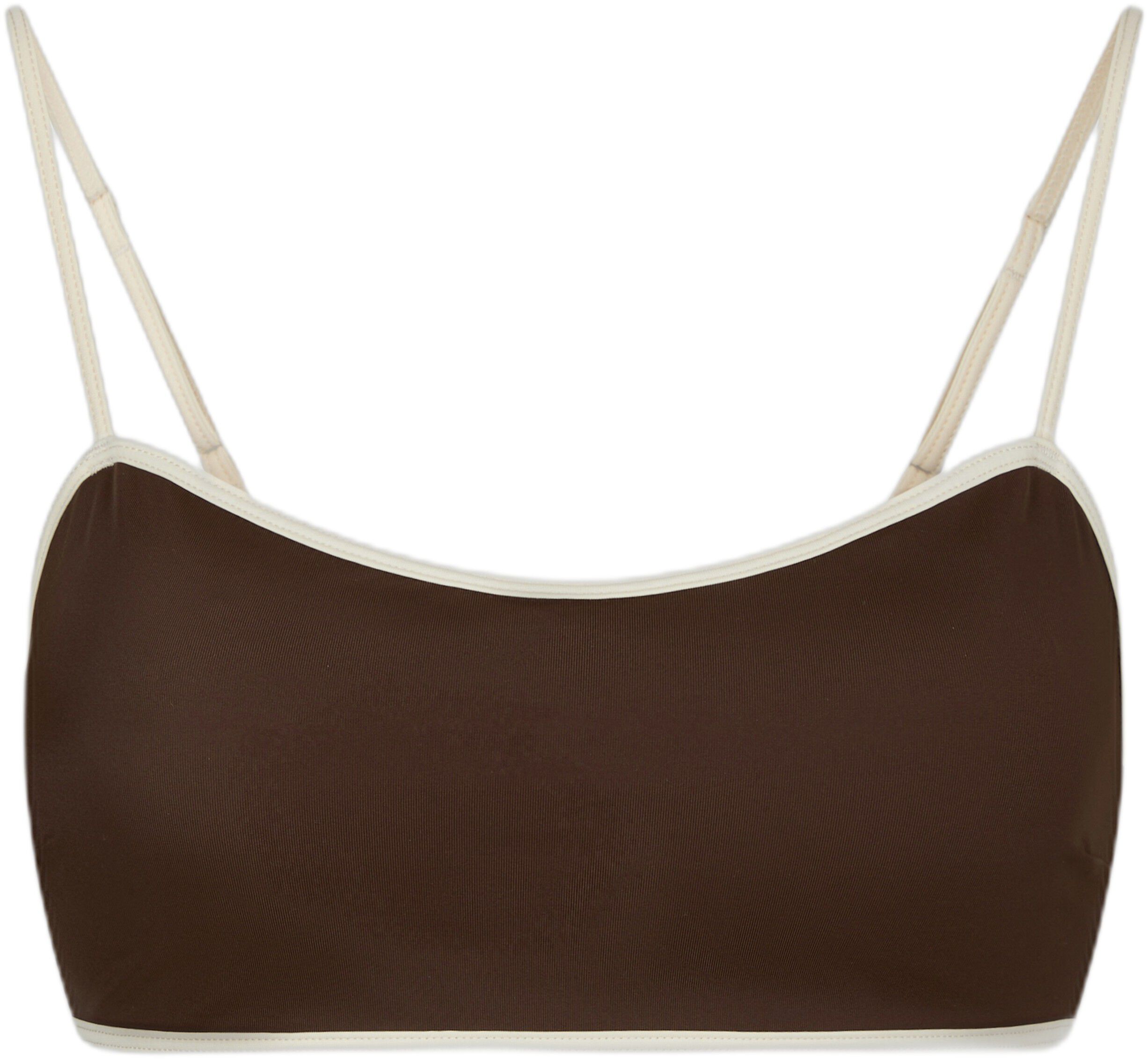 Fia Solid Contrast Bikini Top