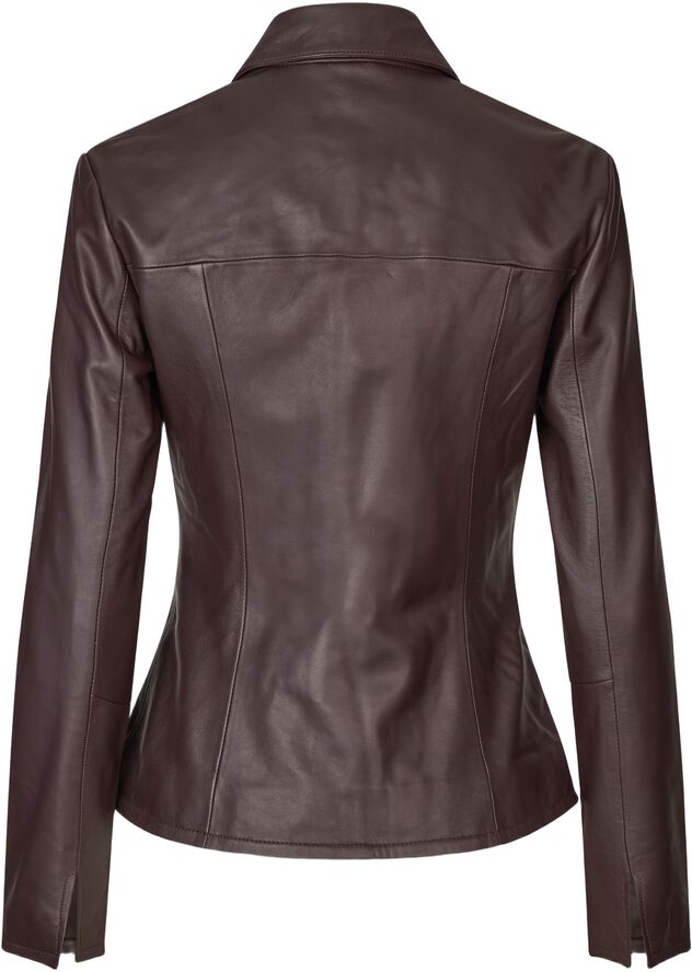 Deep Leather Blazer