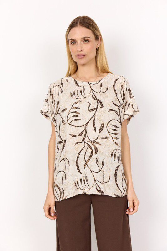 SC-SABIRA 1 Bluse Sand
