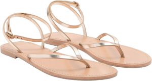Metallic straps sandals