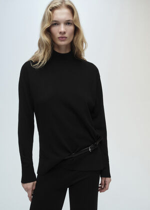 Perkins neck knitted sweater