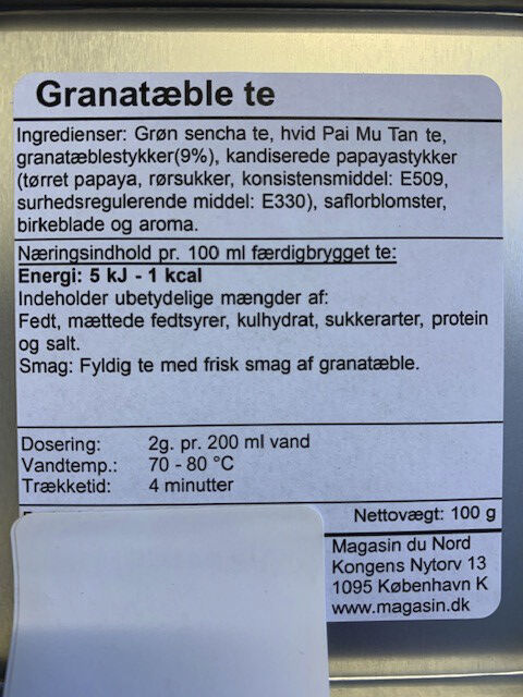 Magasin Granat&aelig;ble te 100g
