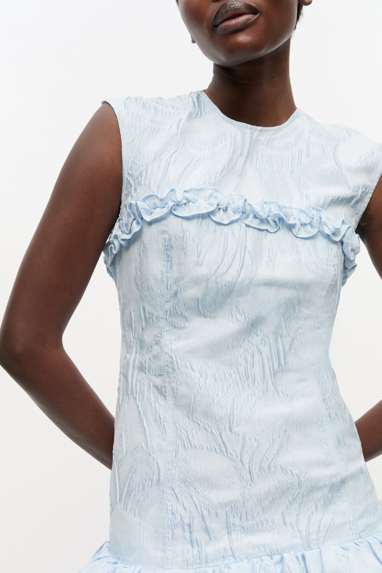 Textured Cloque Corset Mini Dress