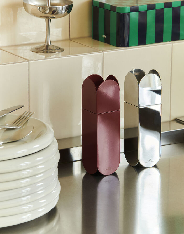 Arcs Salt & Pepper Grinder-Burgundy