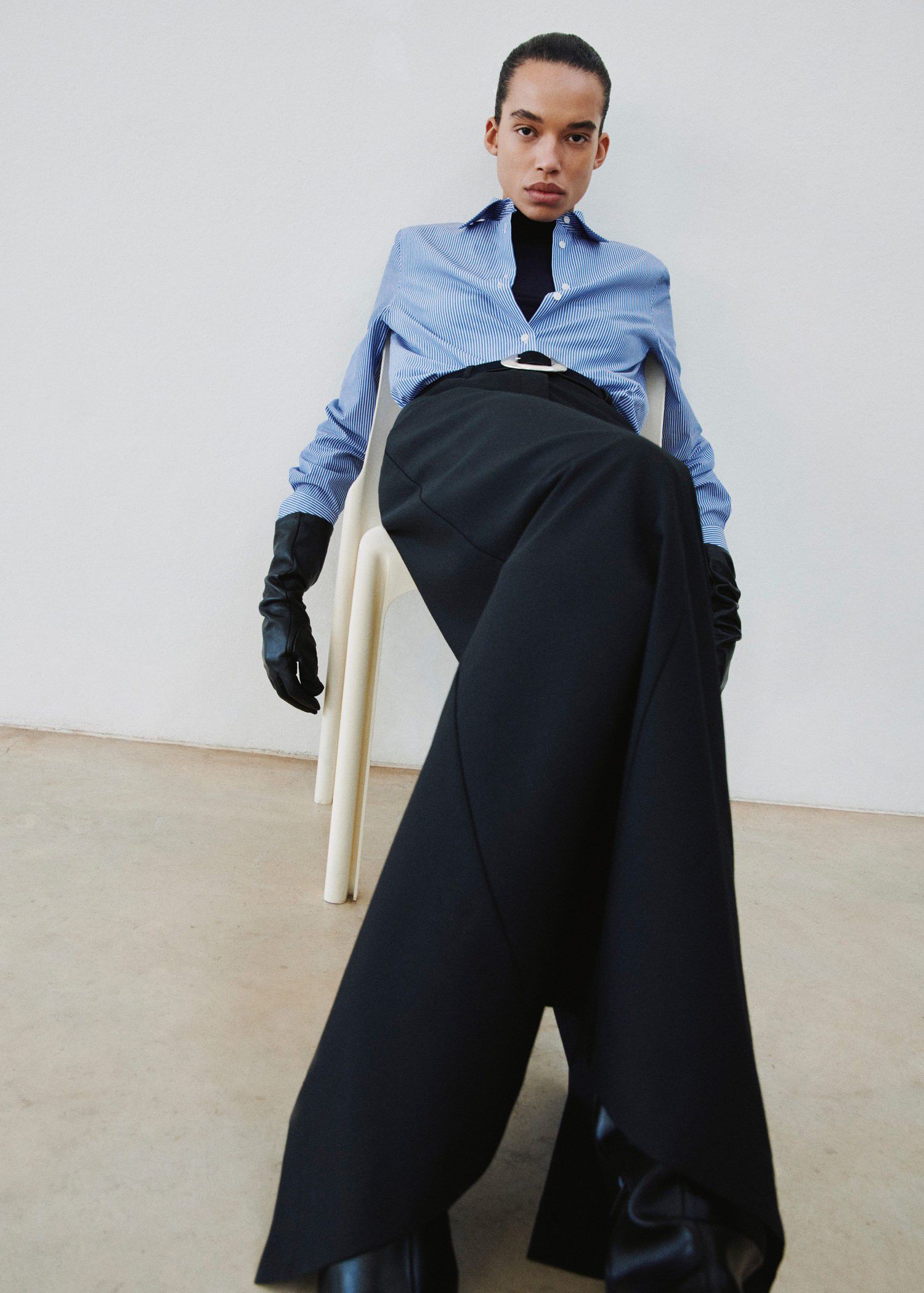 Cotton and lyocell blend straight s