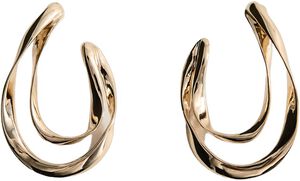 Irregular oval earrings