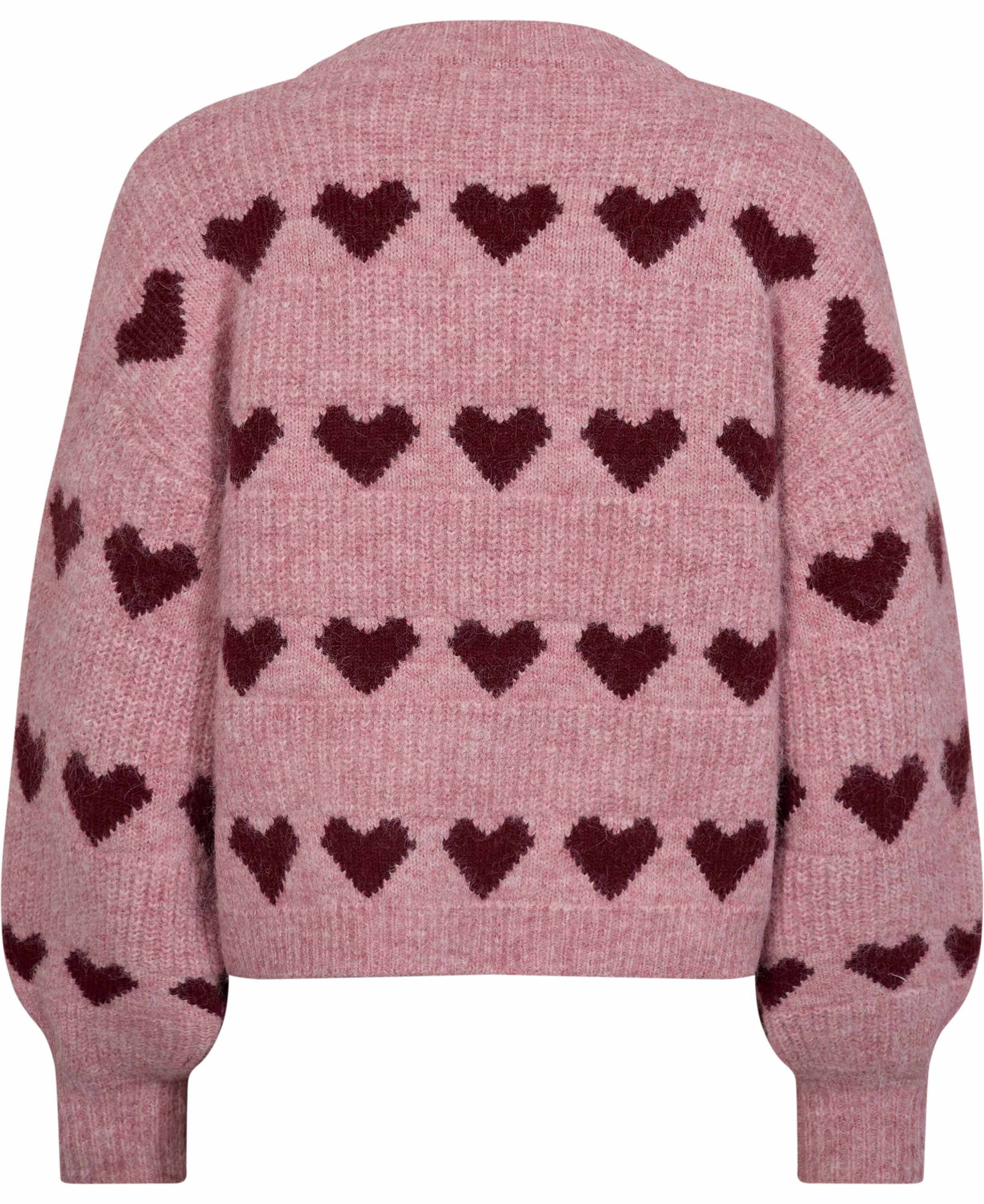 Heart knit pullover