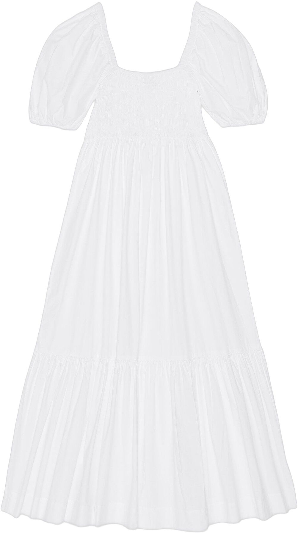 Cotton Poplin Smock Maxi Dress