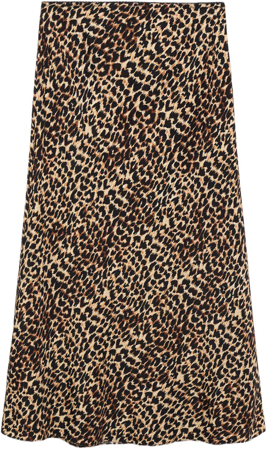 Animal-print midi-skirt