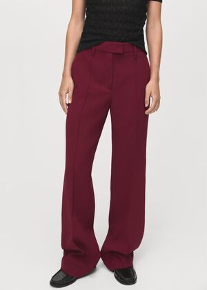 Straight mid-rise trousers