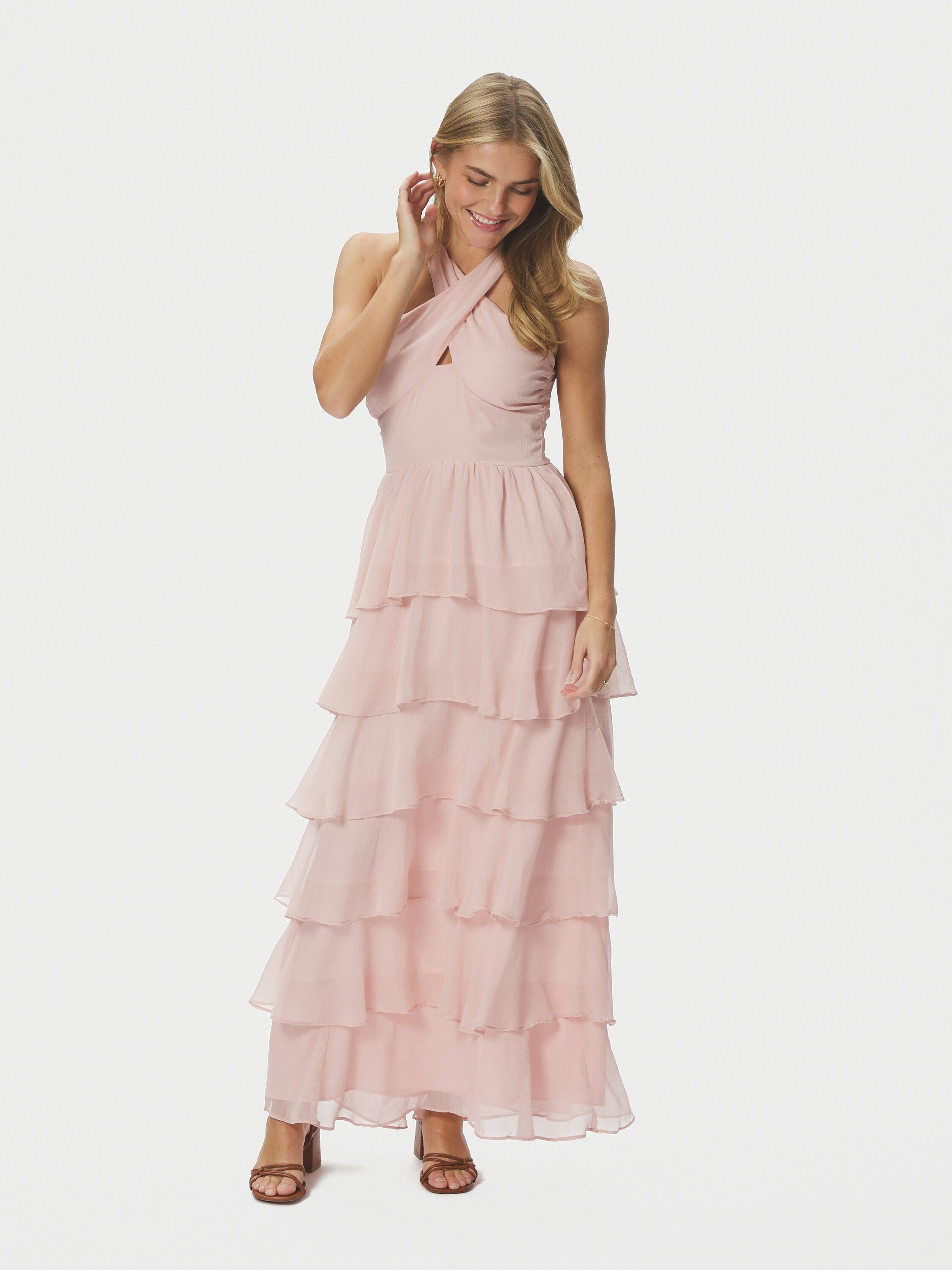 Cleoni Solid Chiffon Dress