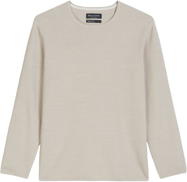 Crewneck, cotton slub, piqué struct