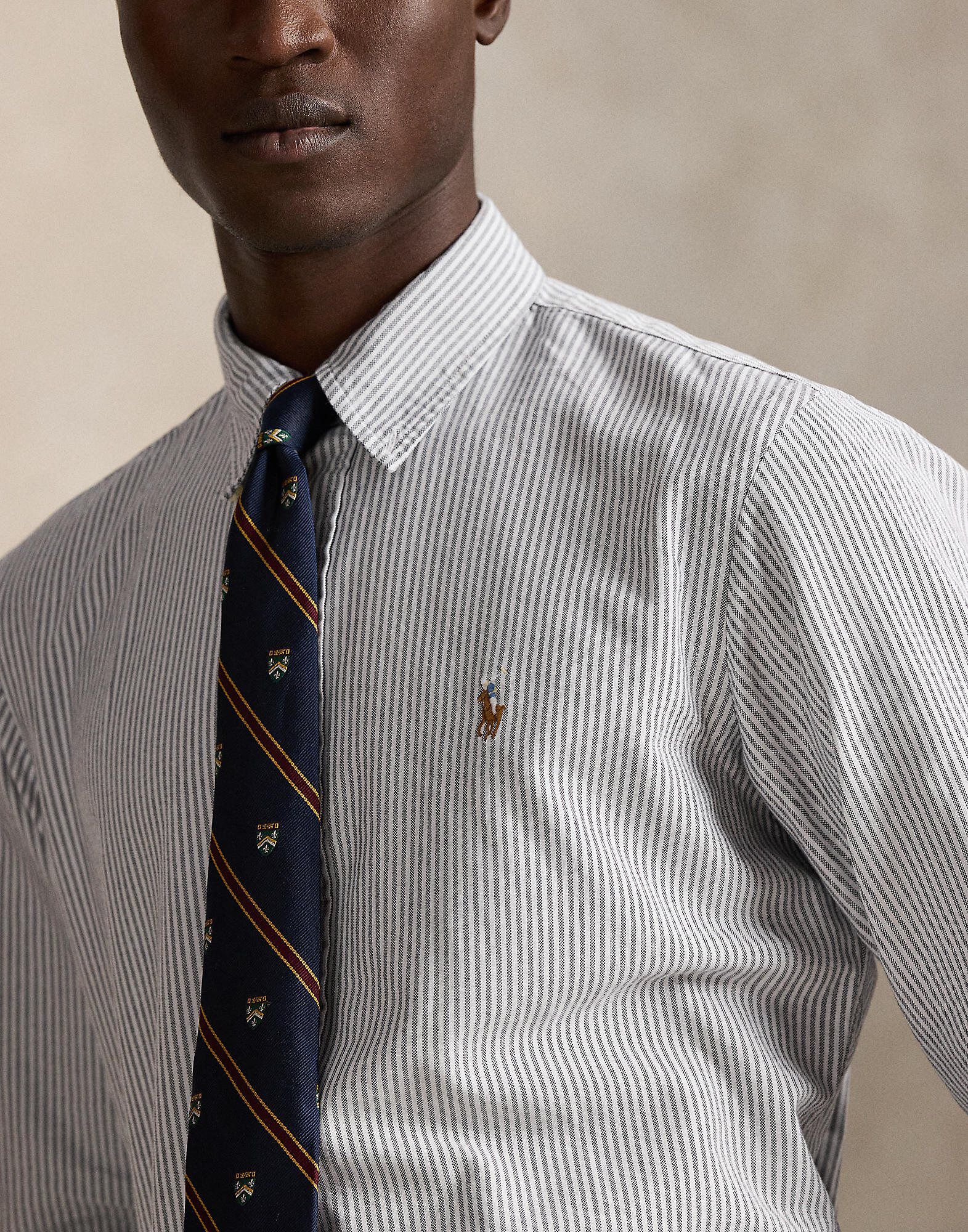 Custom Fit Striped Oxford Shirt