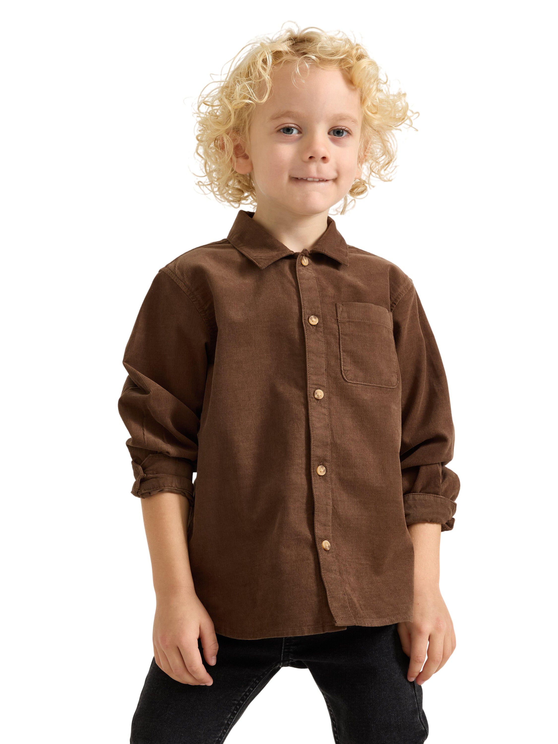 Long-sleeved shirt in corduroy.
