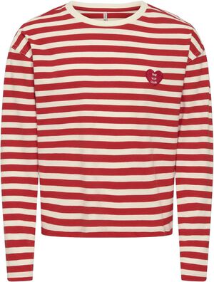 KOGLIVINA L/S O-NECK STRIPE TOP JRS