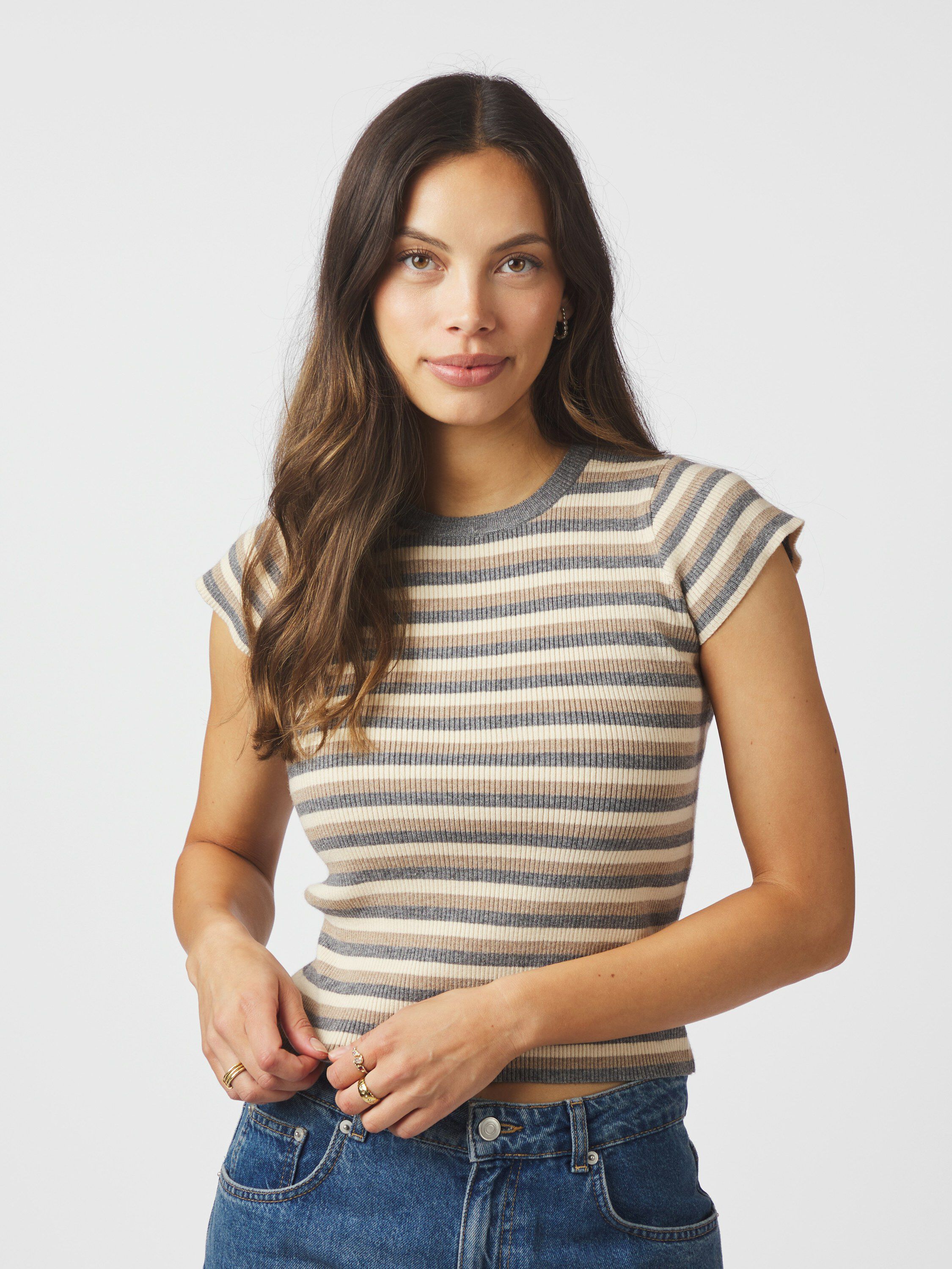 Tirra Simple Stripe Knit Top