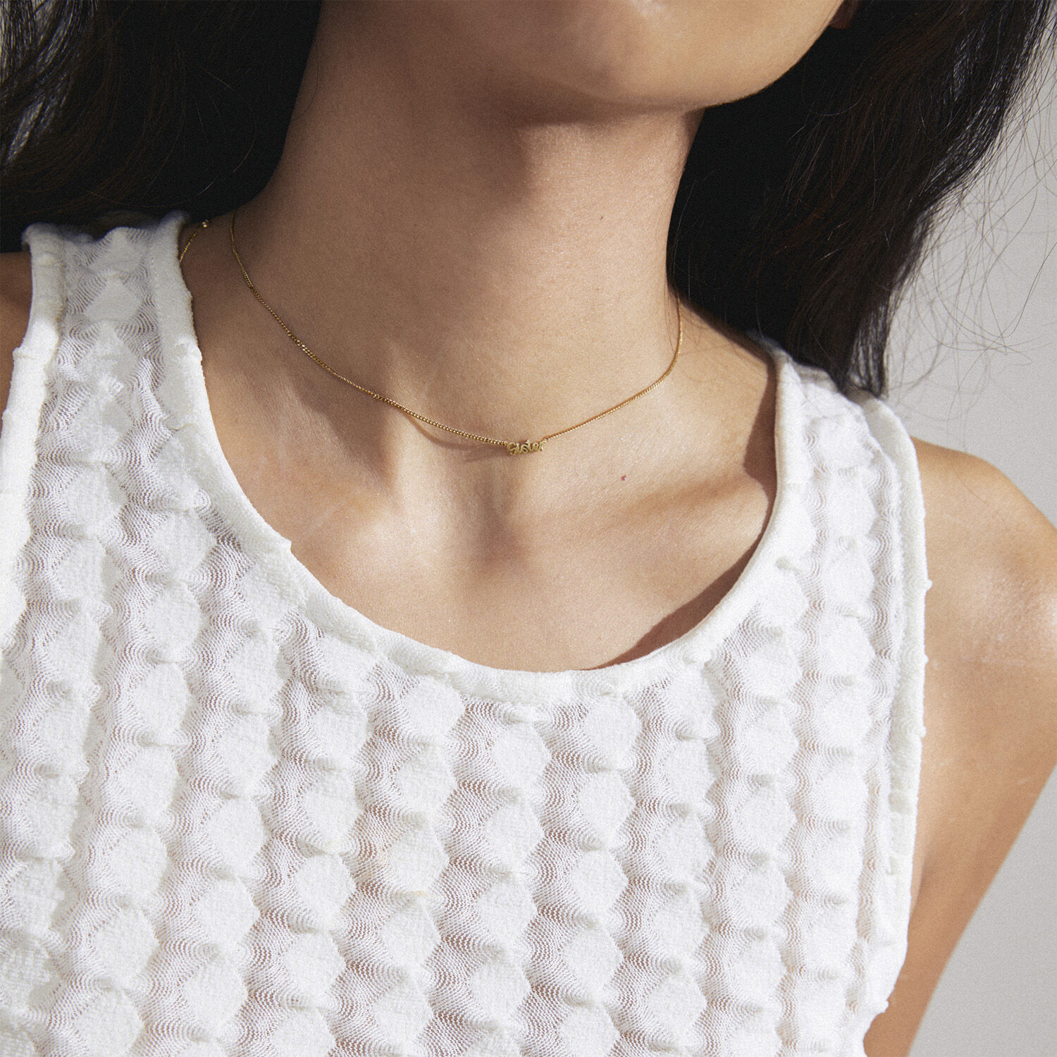 SISTER recycled necklace gold-plated