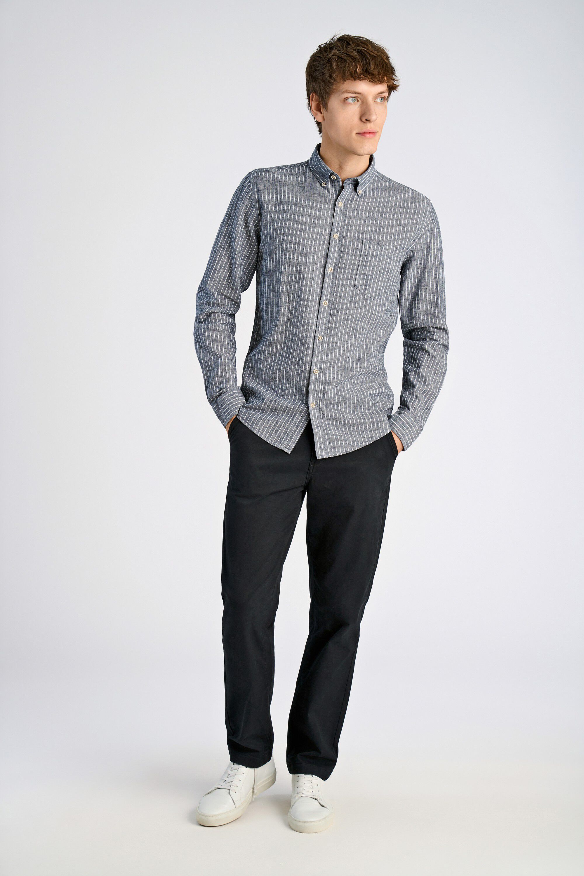 Cotton/linen shirt L/S