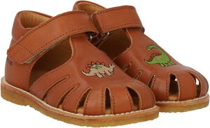 Sandal med dinobroderi og lukket t&aring;
