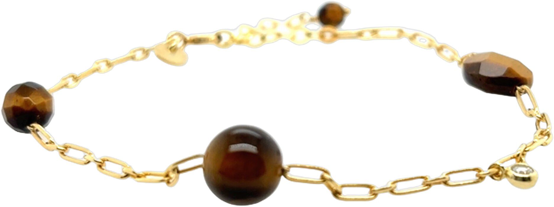 Cleo Tiger Eye Bracelet - Gold