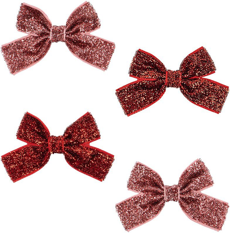 4 PACK MICKI BOW HAIR CLIPS