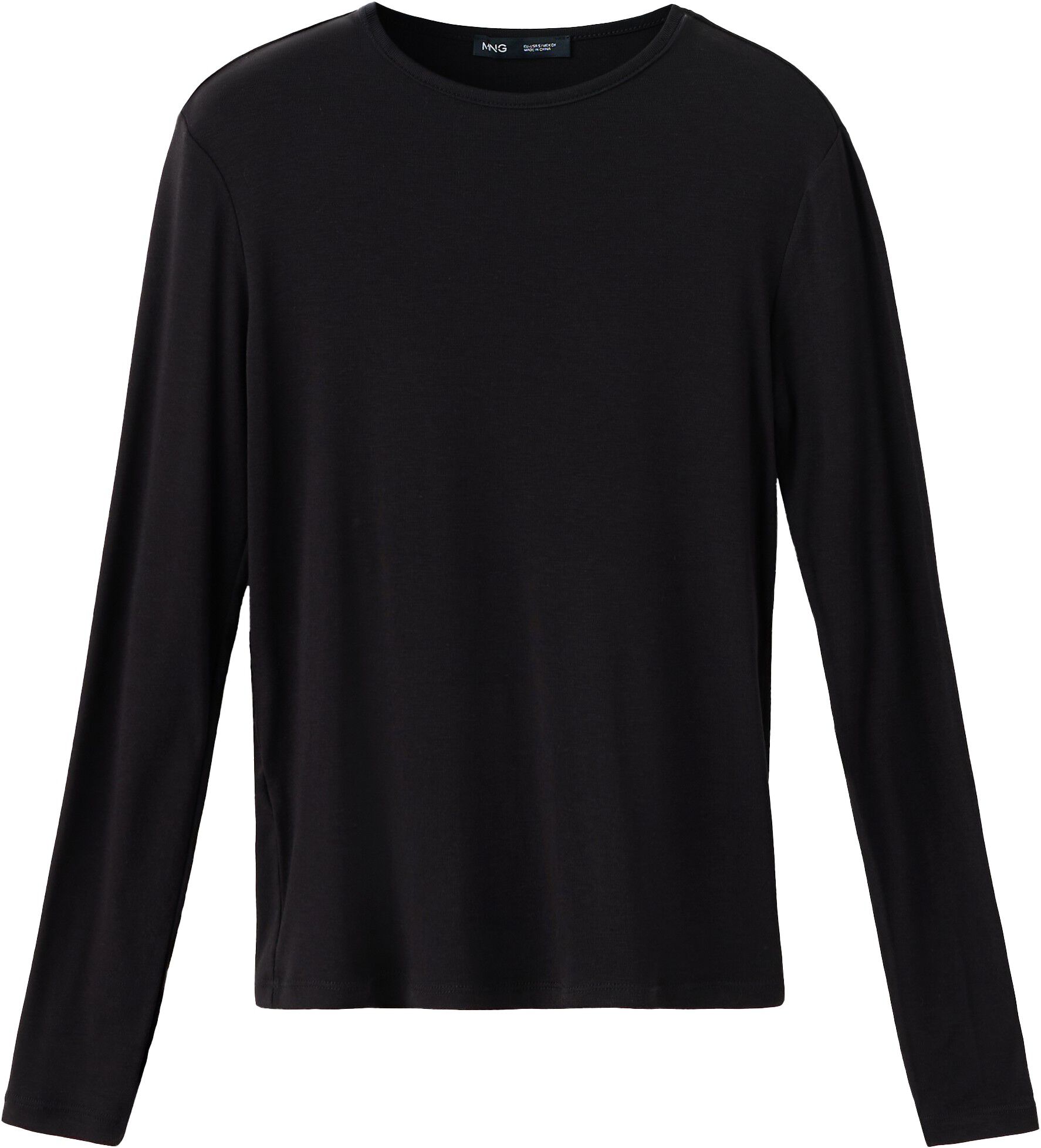 Long-sleeved fitted t-shirt