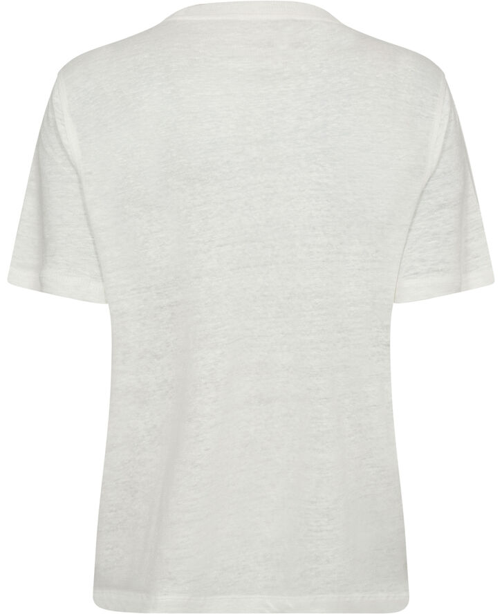 Short-sleeved linen t-shirt