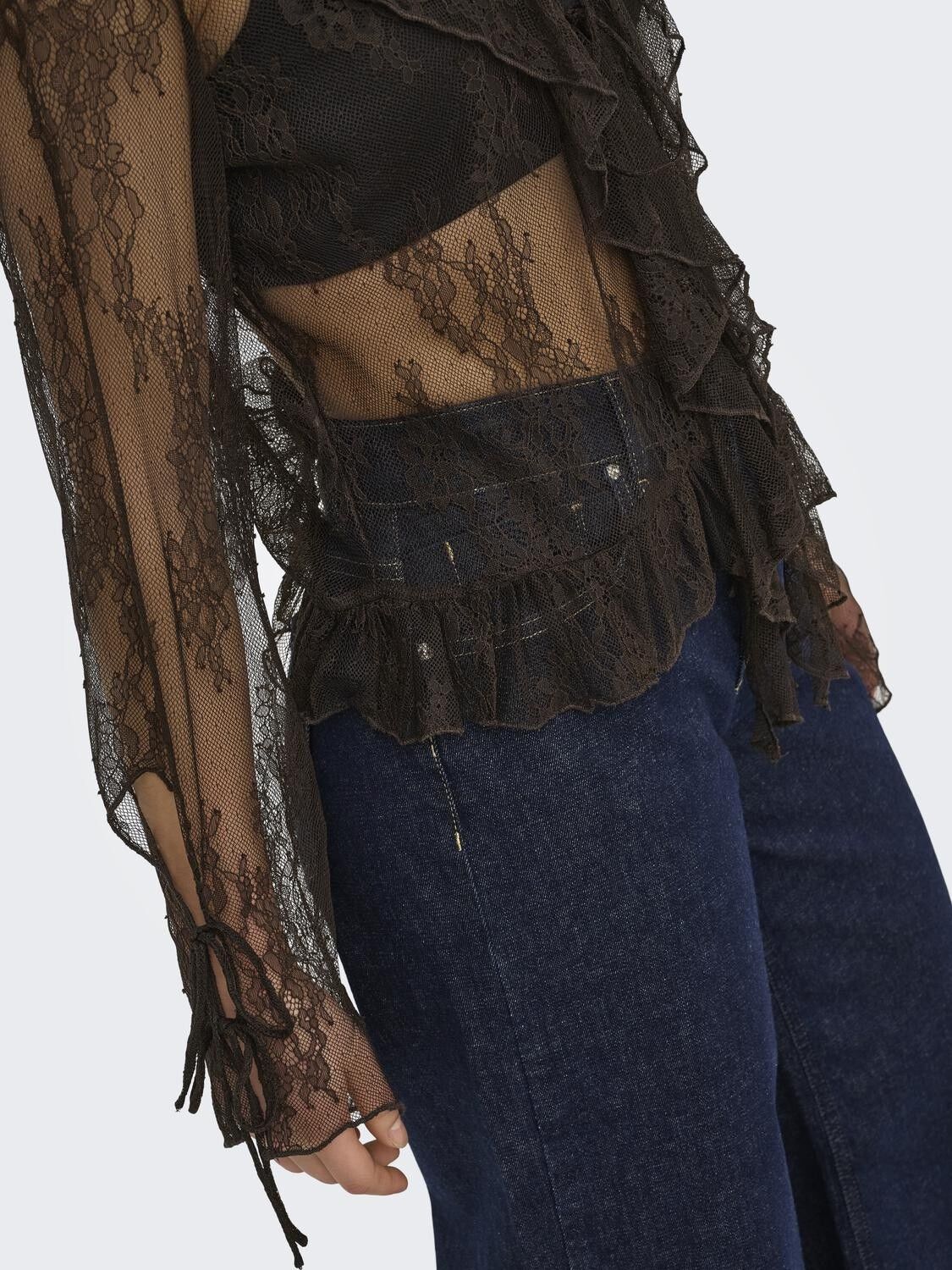 ONLCALIBEA L/S RUFFLE TOP WVN EX