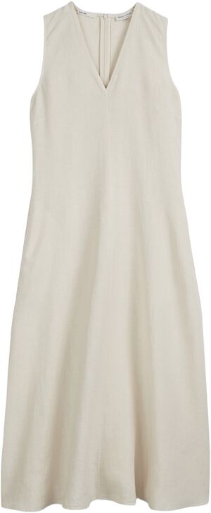 Dress, sleeveless, v-neck, fit and