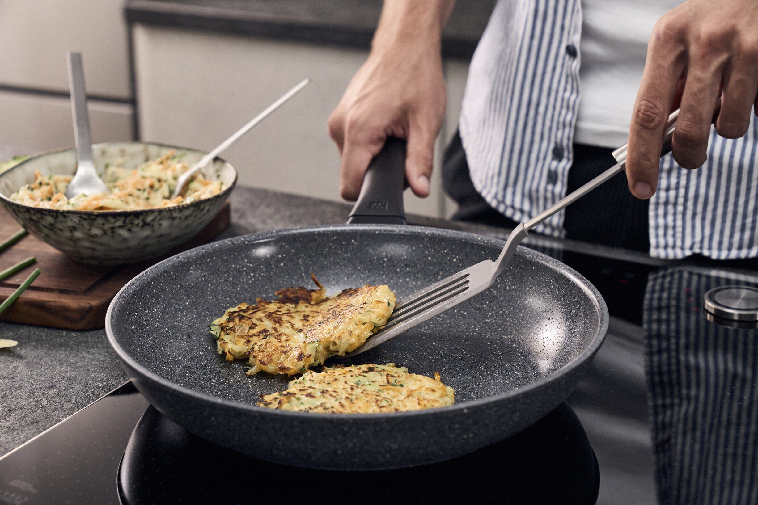 Terreno Plus Ceramic Stegepande, 24 cm, Aluminium, Titanium