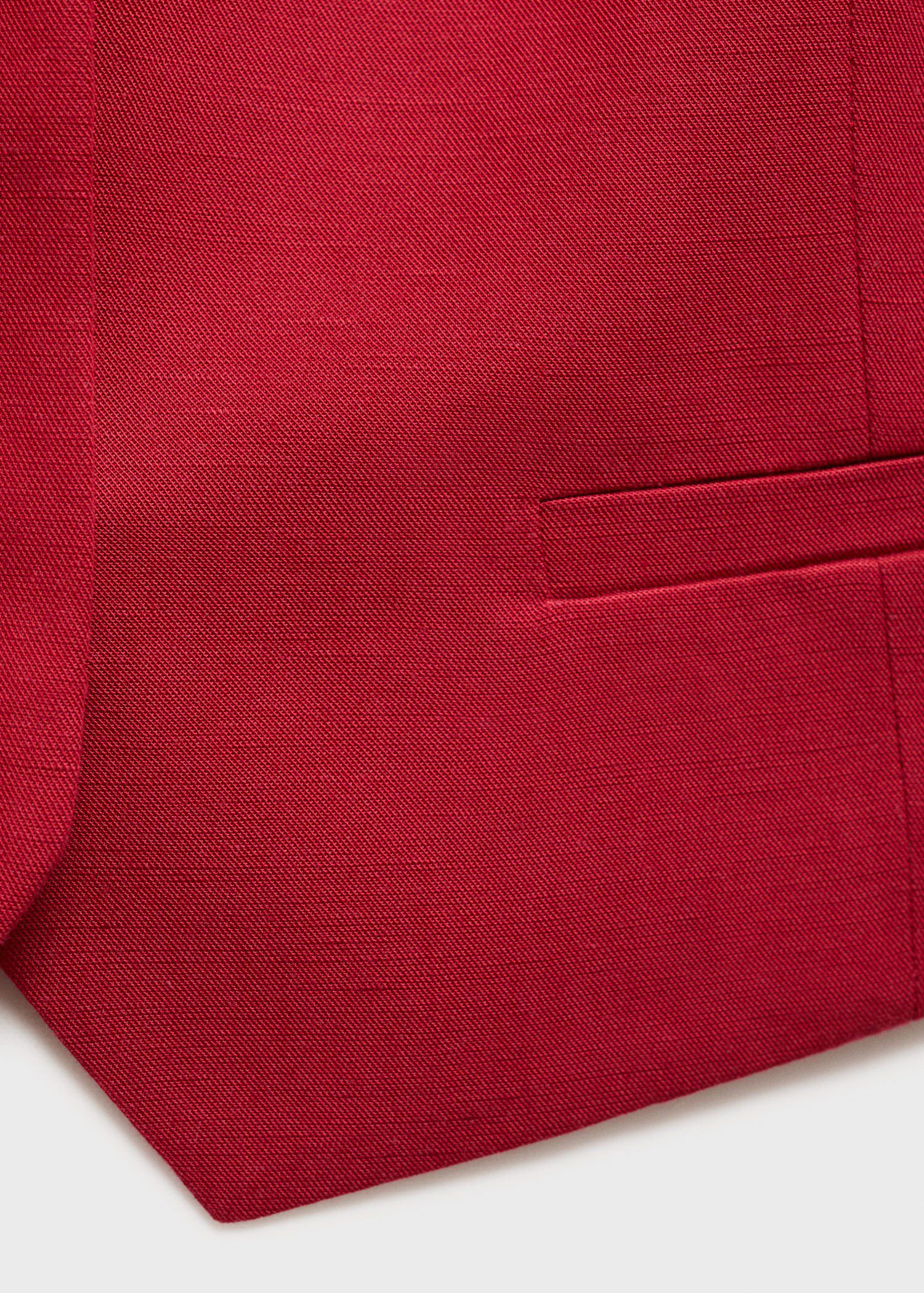 Linen-blend suit waistcoat